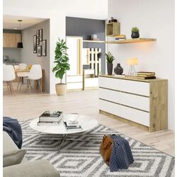 Comoda Akord K140 6SZ (Artisan Oak/White) Thumb