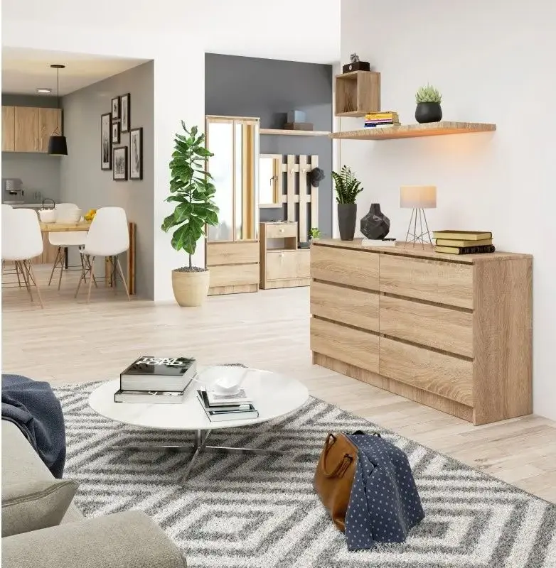 Comoda Akord K140 6SZ (Sonoma Oak)