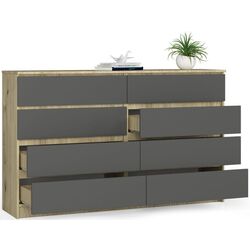 Comoda Akord K160 8SZ (Artisan Oak/Graphite Grey) Thumb