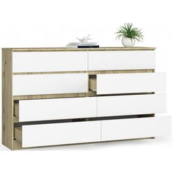 Comoda Akord K160 8SZ (Artisan Oak/White) Thumb