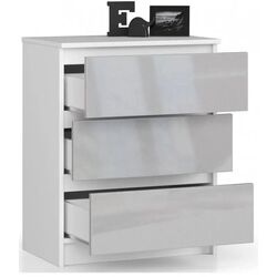 Комод Akord K60 3SZ (White/Metallic Gloss) Thumb