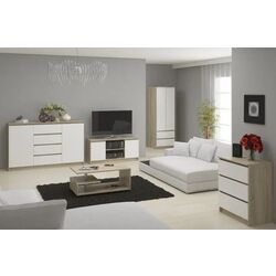 Comoda Akord K60 3SZ (Sonoma Oak/White) Thumb