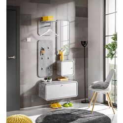 Dulap suspendat ASM Wally AJW WY 02 (Concrete/White Gloss) Thumb