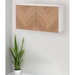 Dulap suspendat Ikea Besta/Hedeviken polite/usi120x42x64 (Furnir Stejar)