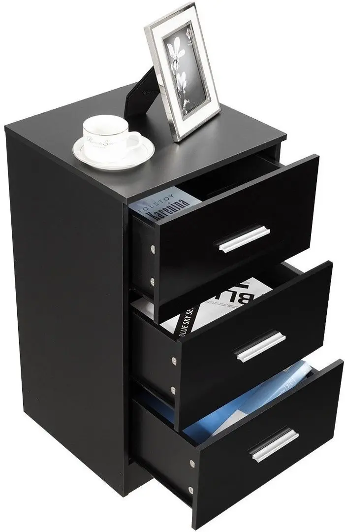 Set comodă Costway HW64165BK-2 (Black) - 3