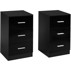 Set comodă Costway HW64165BK-2 (Black)