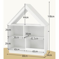 Etajera Costway JZ10259WH (White) Thumb