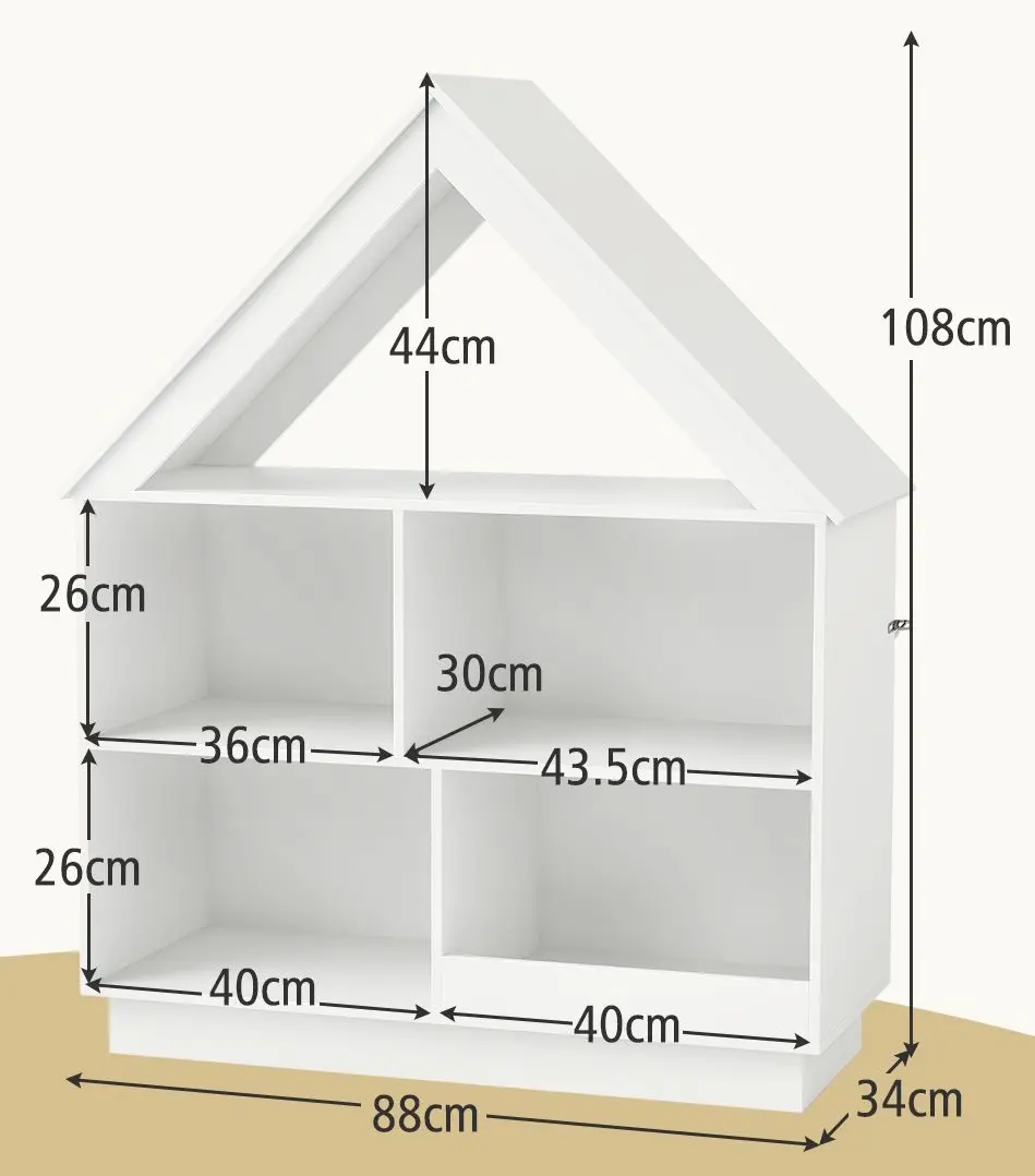 Etajera Costway JZ10259WH (White)