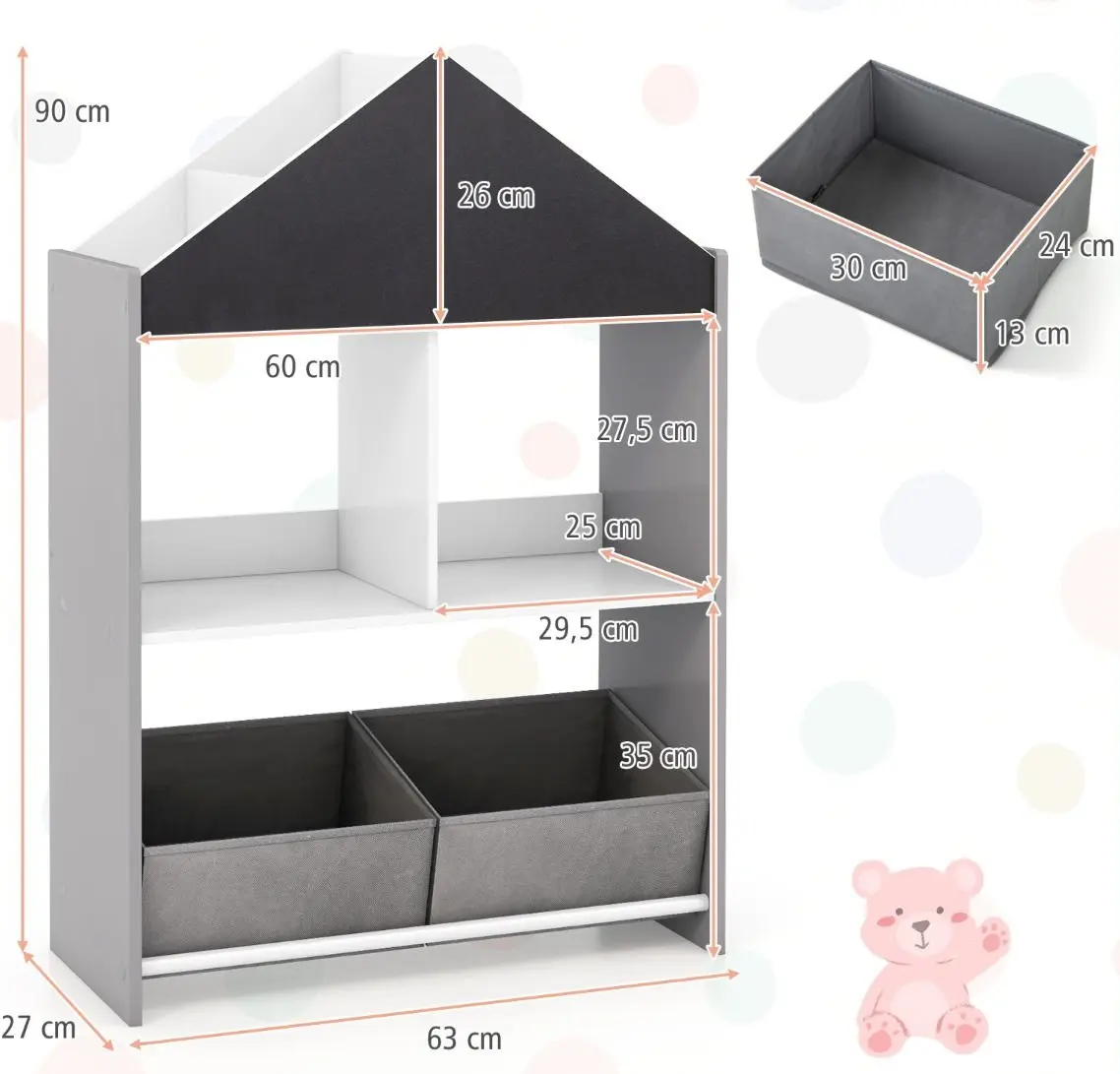 Стеллаж Costway TP10199GR (Grey)