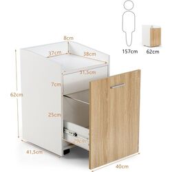 Tumba Costway HW66207WH (White/Oak) Thumb