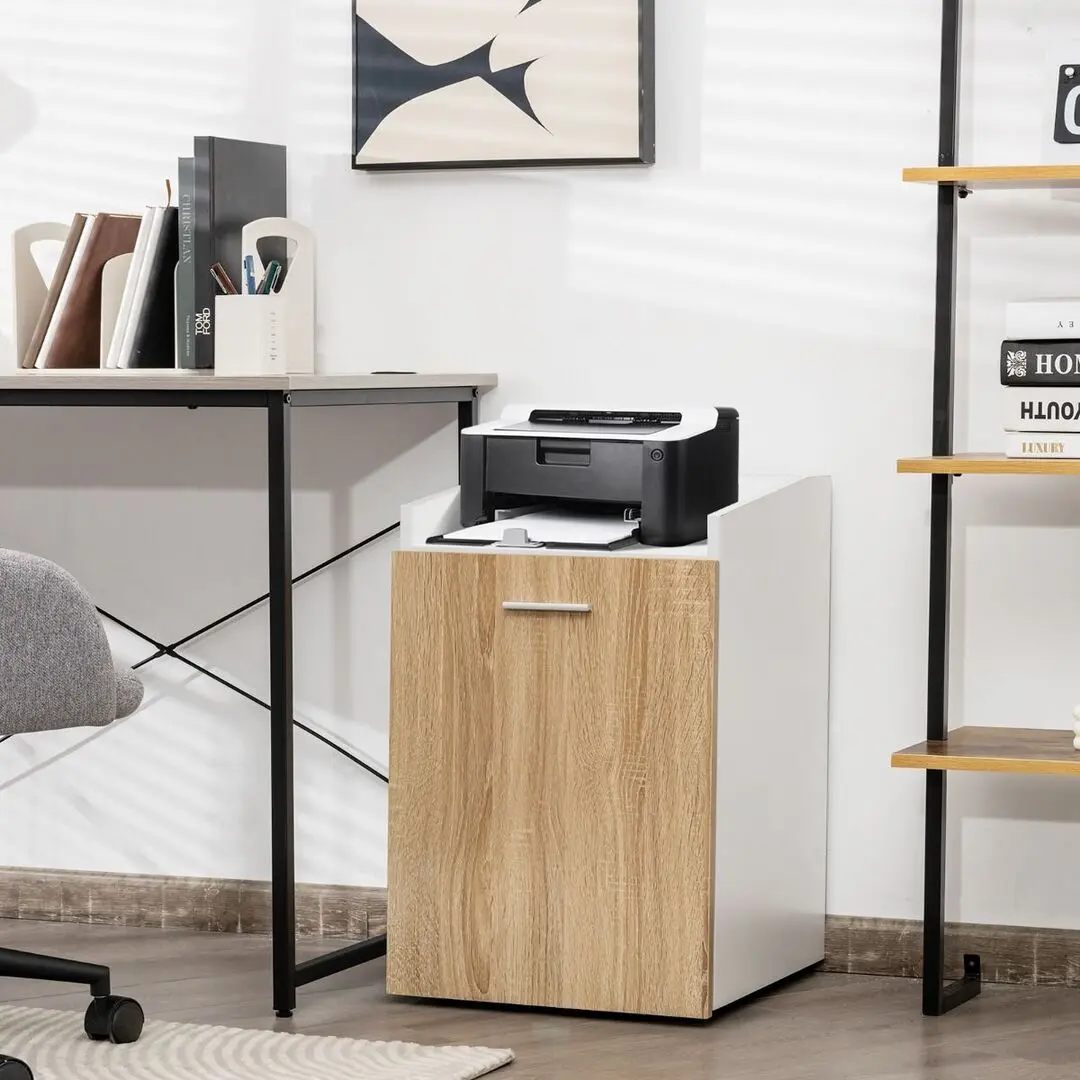 Tumba Costway HW66207WH (White/Oak)