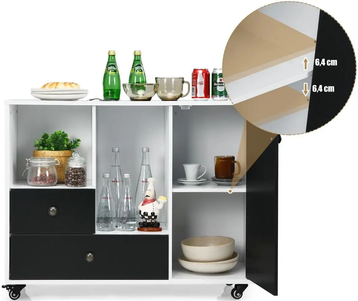 Tumba Costway HW66455BK (Black/White) - 3