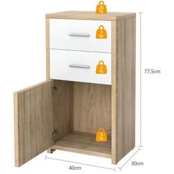 Tumba Costway JV10153 (Natural/White) Thumb