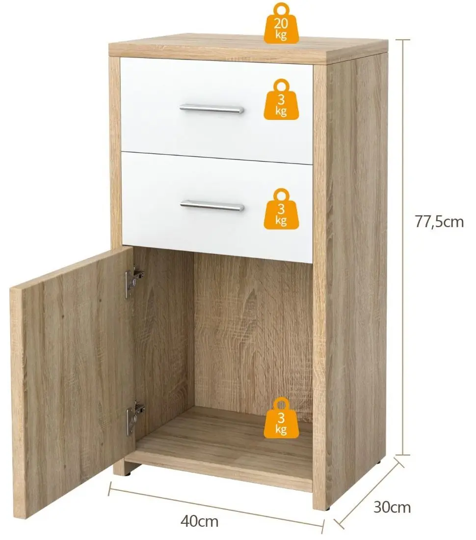 Tumba Costway JV10153 (Natural/White)