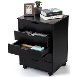 Tumba pe role Costway HW65978BK (Black) Thumb