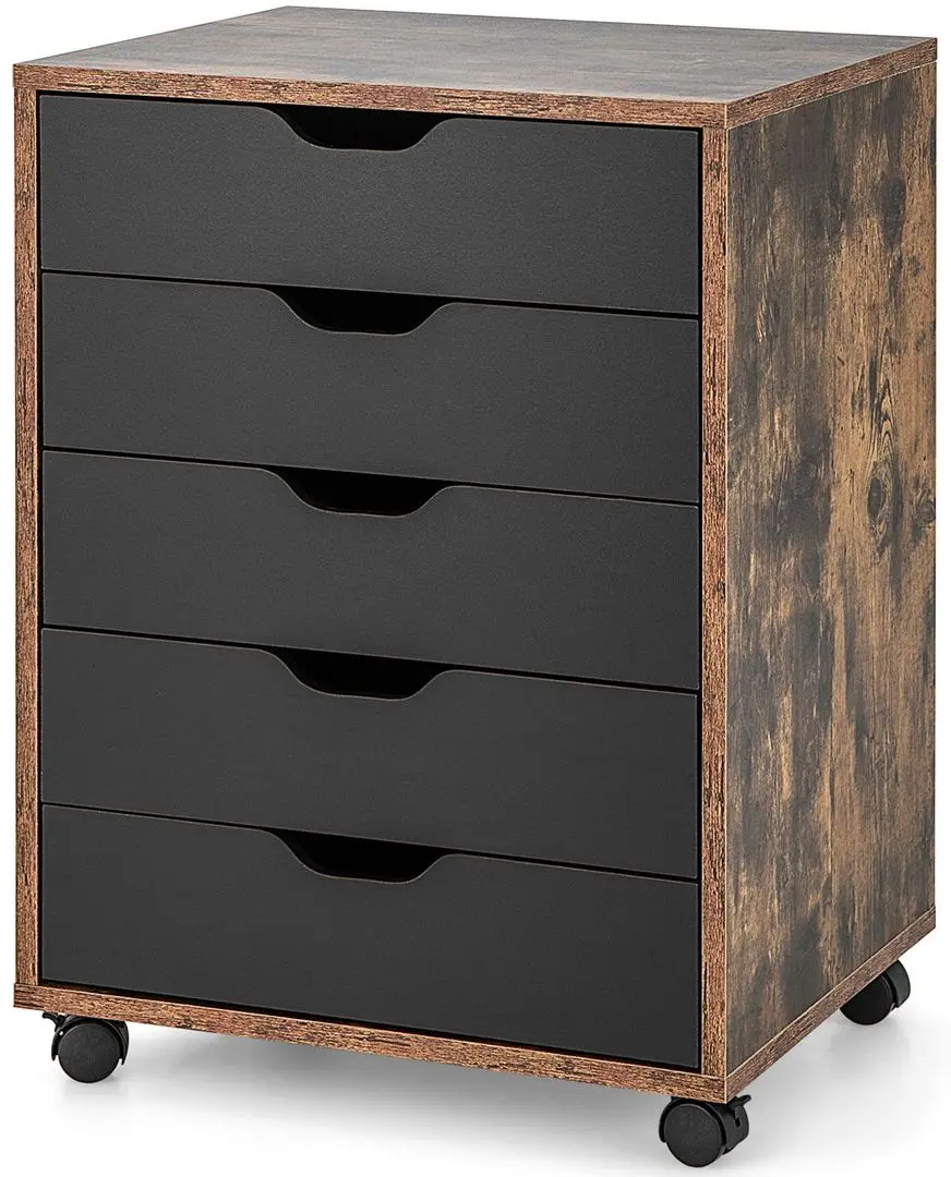 Тумба выкатная Costway HW65978CF (Brown/Black) - 2