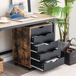 Тумба выкатная Costway HW65978CF (Brown/Black) Thumb