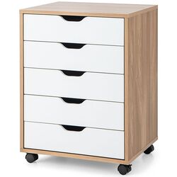 Tumba pe role Costway HW65978NA (Natural/White) Thumb