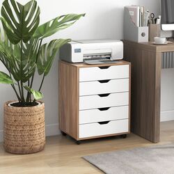 Tumba pe role Costway HW65978NA (Natural/White)