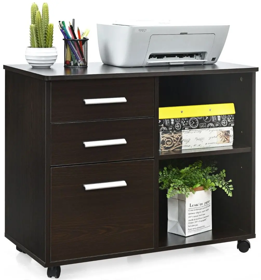 Tumba pe role Costway HW65987CF (Coffee) - 2