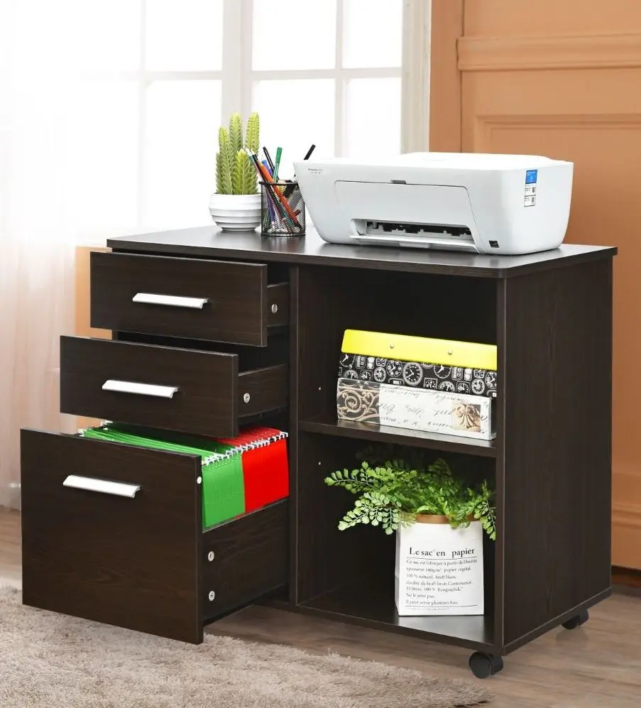 Tumba pe role Costway HW65987CF (Coffee) - 6