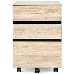 Tumba pe role Costway HW66713 (Black/Natural) Thumb