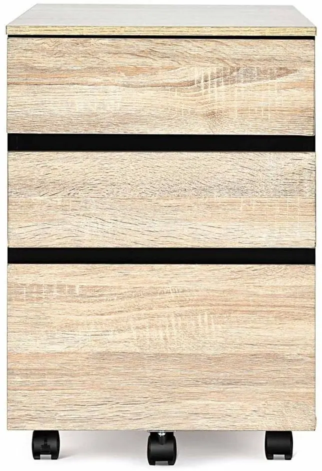 Tumba pe role Costway HW66713 (Black/Natural) - 6