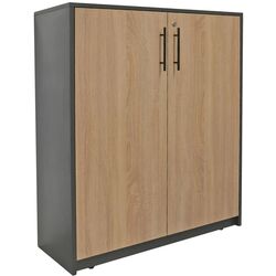 Dulap DP 90x114x40 2 usi (Sonoma Oak/Gray)