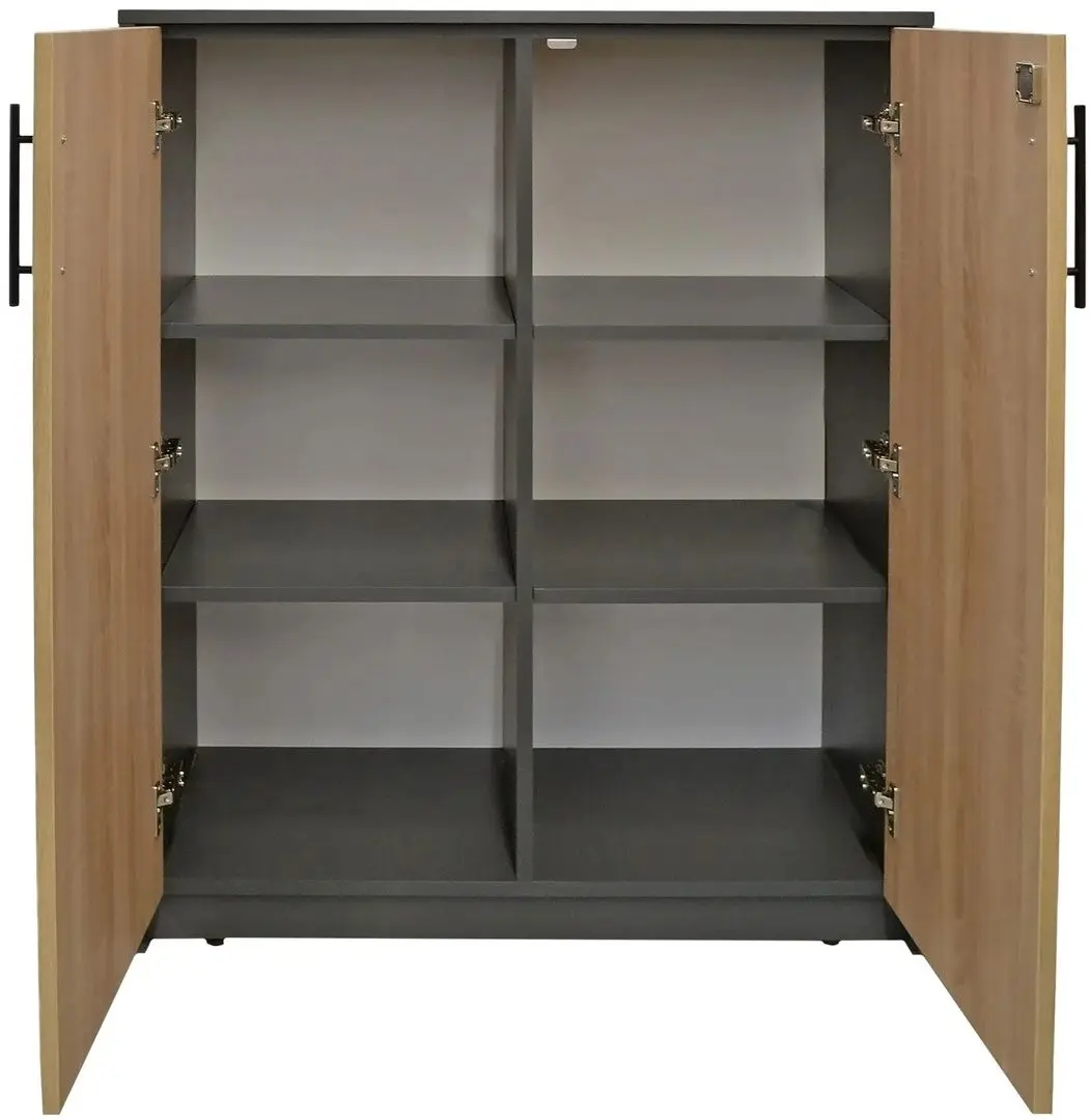 Dulap DP 90x114x40 2 usi (Sonoma Oak/Gray)
