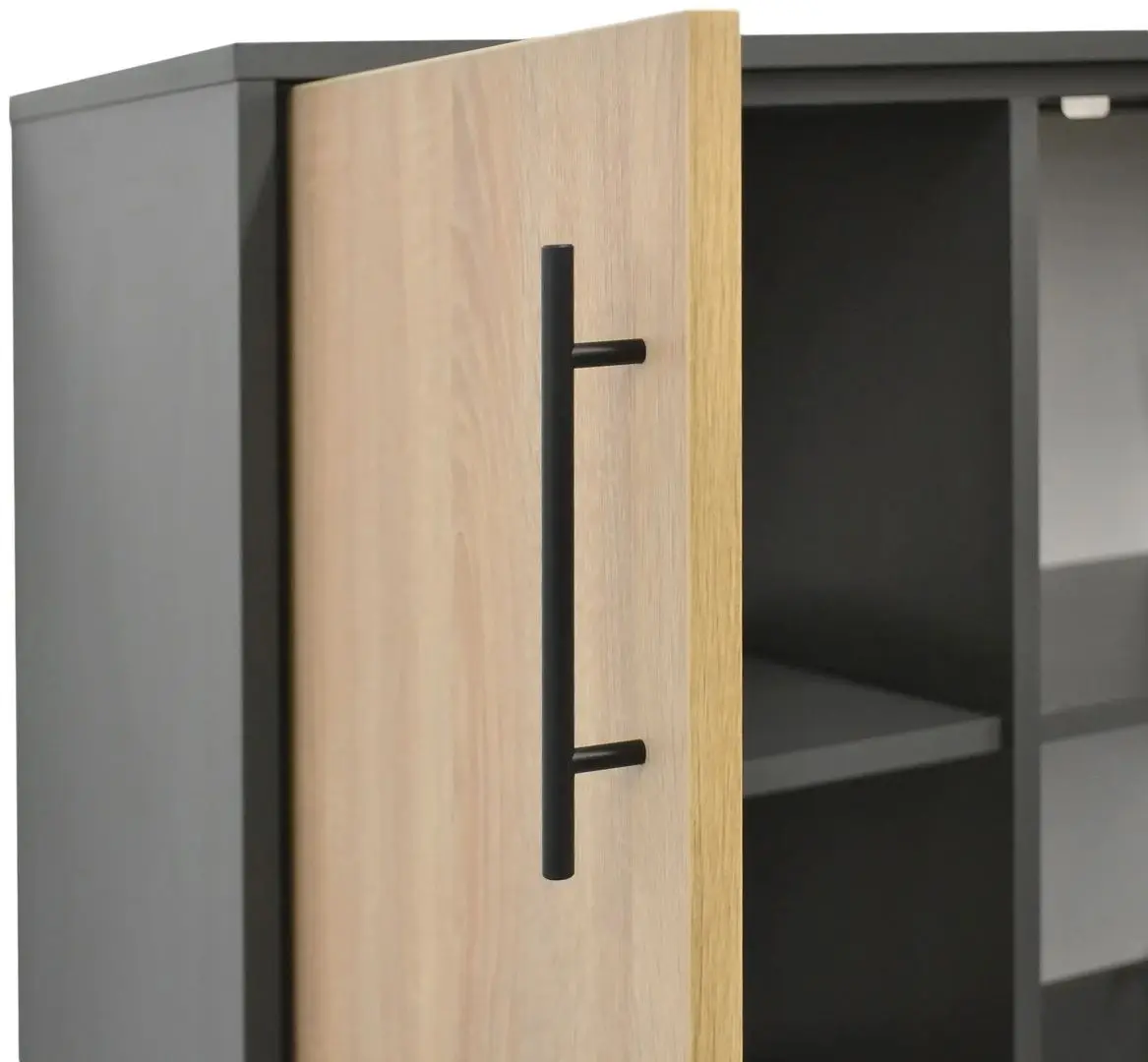 Dulap DP 90x114x40 2 usi (Sonoma Oak/Gray)