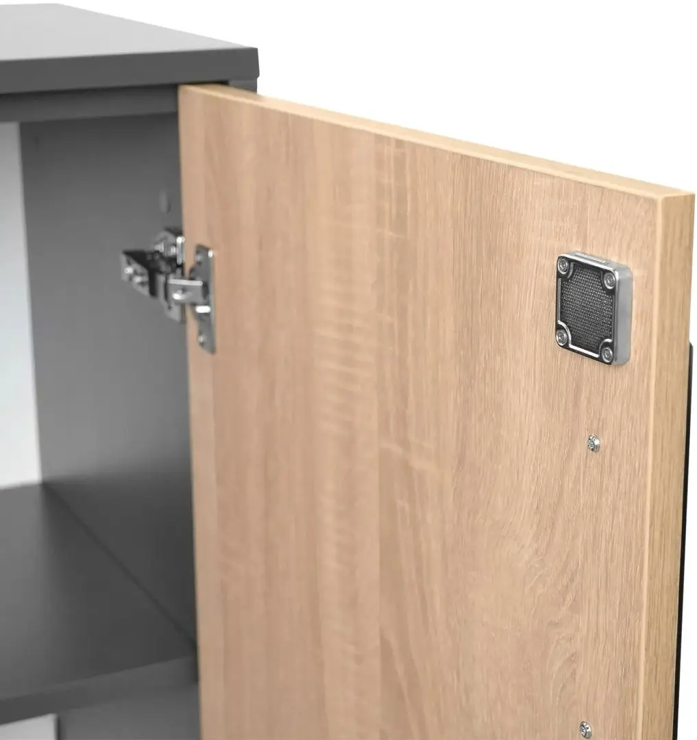 Dulap DP 90x114x40 2 usi (Sonoma Oak/Gray)