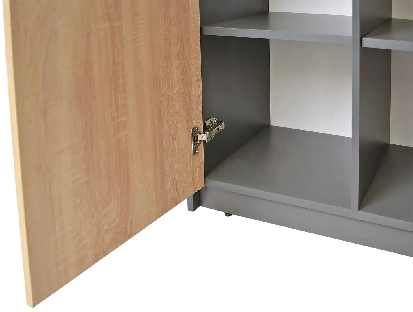 Dulap DP 90x114x40 2 usi (Sonoma Oak/Gray)