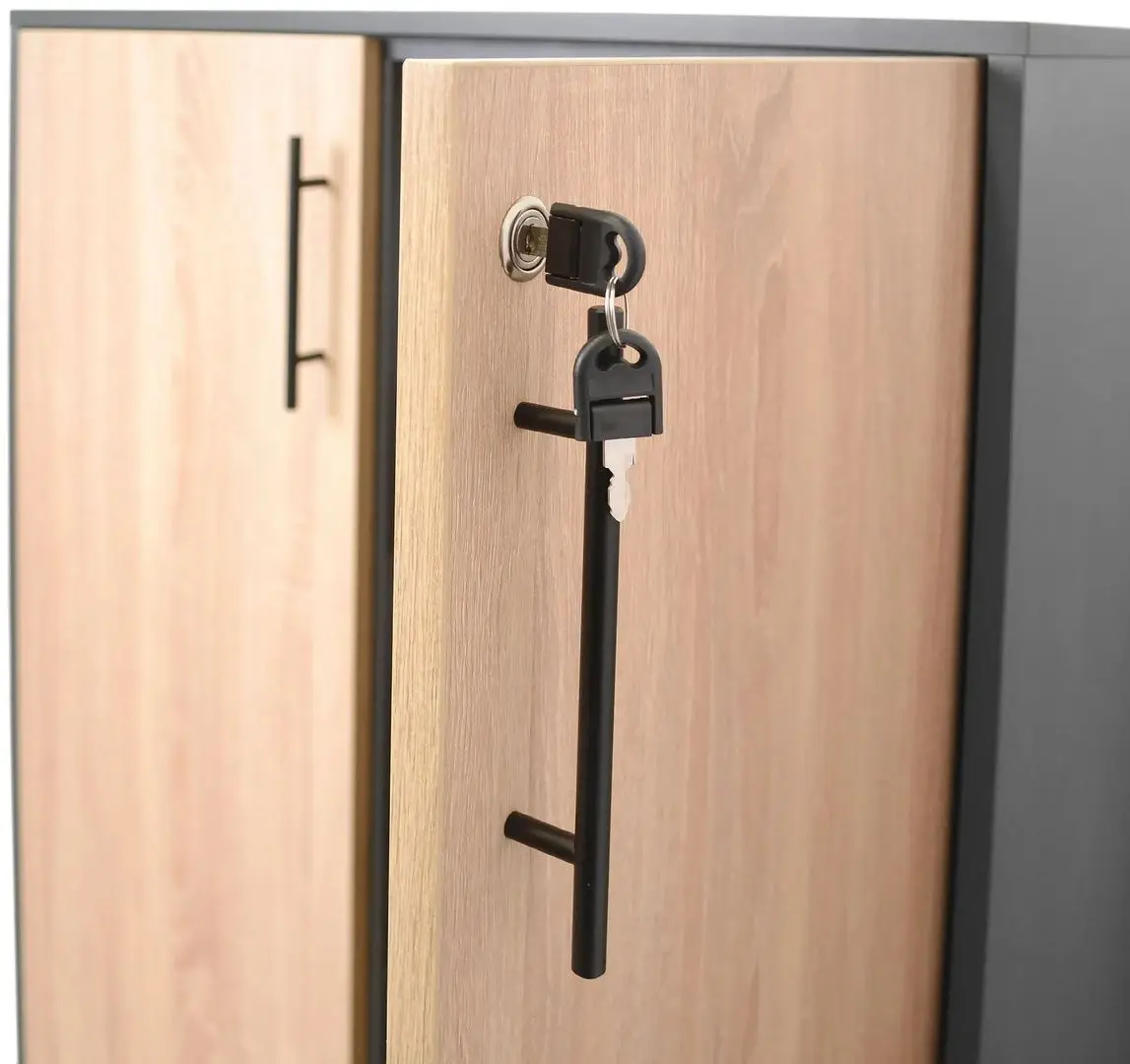 Dulap DP 90x114x40 2 usi (Sonoma Oak/Gray)