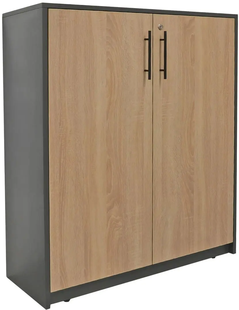 Dulap DP 90x114x40 2 usi (Sonoma Oak/Gray)