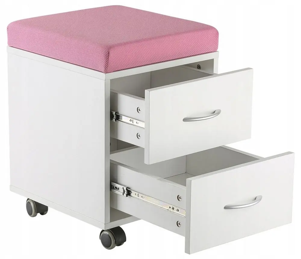 Puf-tumba Ergok Sid (White/Pink) - 2