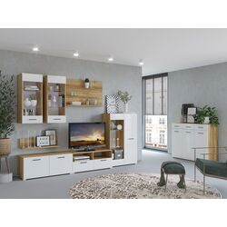 Tumba Горизонт Nensi (Gold Oak/White Gloss) Thumb