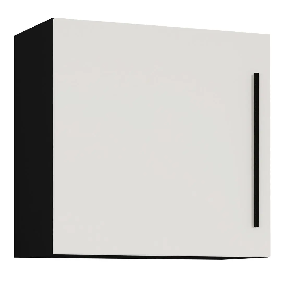 Dulap suspendat Haaus Haga (White Gloss/Black)