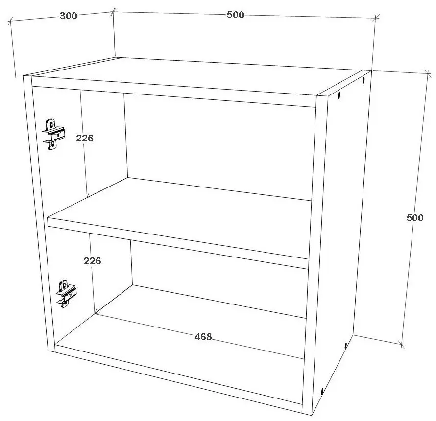 Dulap suspendat Haaus Kos 1D 50x30 cm (Artisan Oak)
