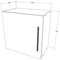 Dulap suspendat Haaus Kos 1D 50x30 cm (Artisan Oak) Thumb