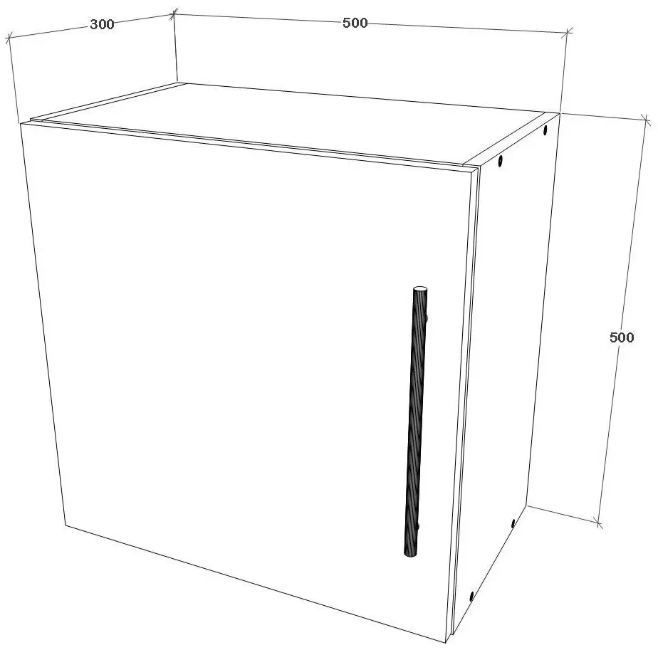 Dulap suspendat Haaus Kos 1D 50x30 cm (Artisan Oak)