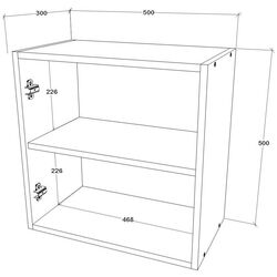 Шкафчик навесной Haaus Kos 1D 50x30 cm (White) Thumb