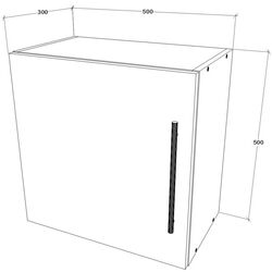 Шкафчик навесной Haaus Kos 1D 50x30 cm (White) Thumb