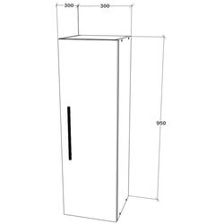 Dulap suspendat Haaus Kos 1D 95x30 (Anthracite) Thumb