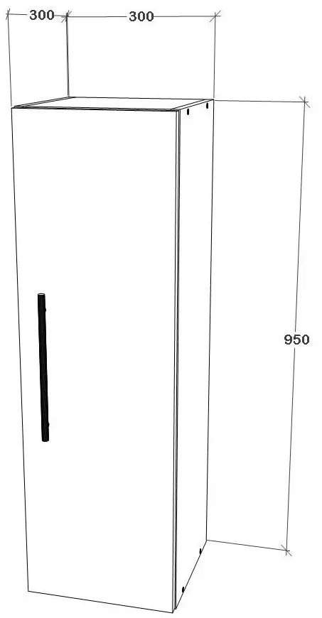 Dulap suspendat Haaus Kos 1D 95x30 (Anthracite)