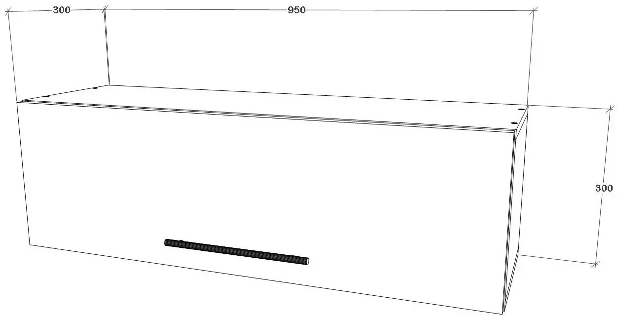 Dulap suspendat Haaus Kos 1D 95x30 (Anthracite)