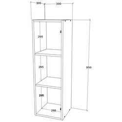 Шкафчик навесной Haaus Kos 1D 95x30 (Artisan Oak) Thumb