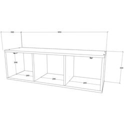 Шкафчик навесной Haaus Kos 1D 95x30 (Artisan Oak) Thumb