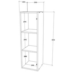 Dulap suspendat Haaus Kos 1D 95x30 cm (White) Thumb