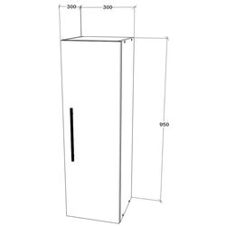 Dulap suspendat Haaus Kos 1D 95x30 cm (White) Thumb