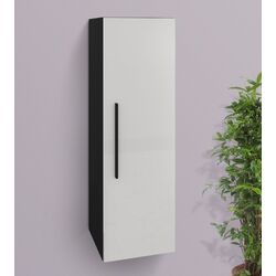 Dulap suspendat Haaus Kos 1D 95x30 cm (White Gloss/Black)